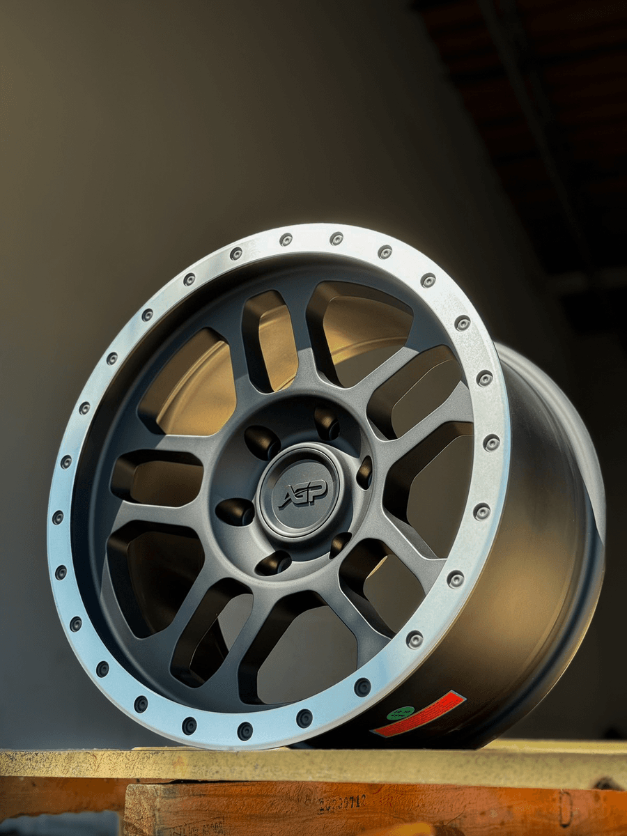 AGP 17x9 AGP TRUX 301 6x135 Black w/Machined Ring (+1mm)