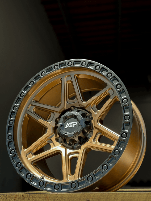 AGP 17″ AGP 307 6×135 Bronze w/Black ring (+0mm) wheel