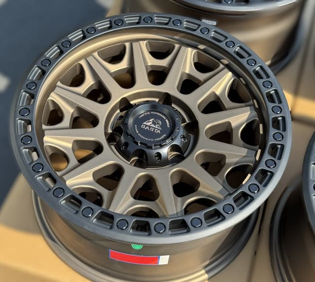 BASTA 17x8.5 Basta RF2 6x135 Bronze w/Black ring (+18mm) wheel